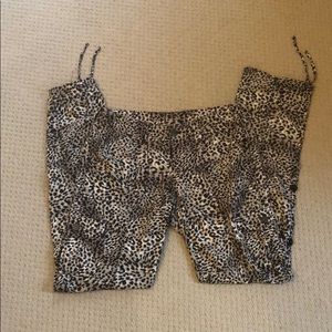 Boston Proper Leopard Cargo Pants